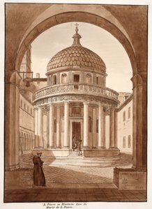 San Pietro in Montorio, el sitio del martirio de San Pedro, 1833 de Agostino Tofanelli